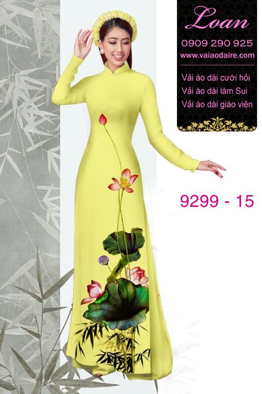 Vải áo dài hoa Sen