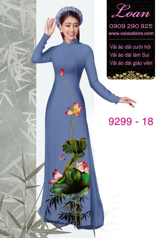Vải áo dài hoa Sen