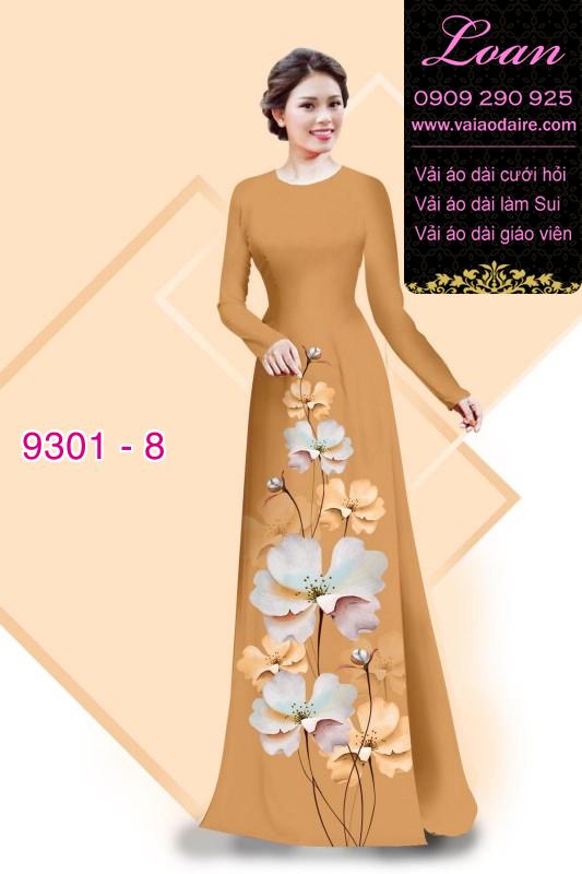 Vải áo dài hoa 3D