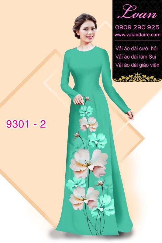 Vải áo dài hoa 3D