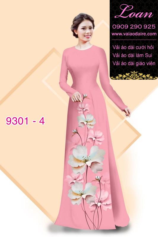Vải áo dài hoa 3D
