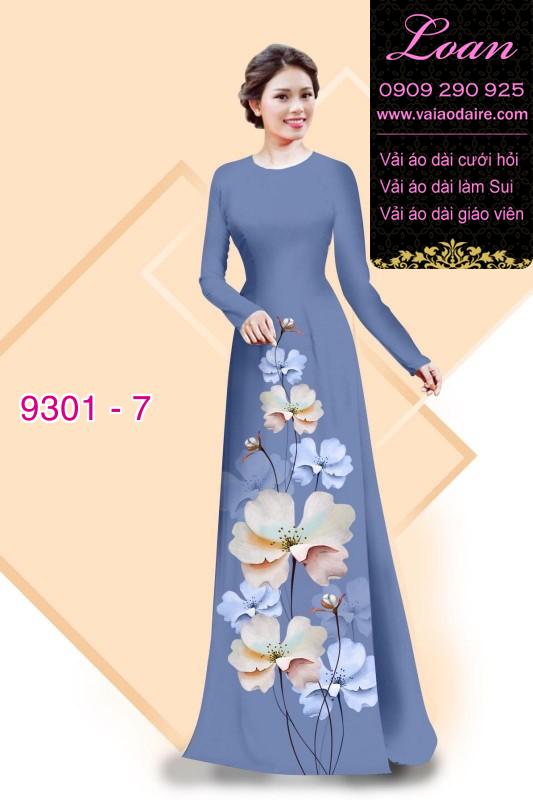 Vải áo dài hoa 3D