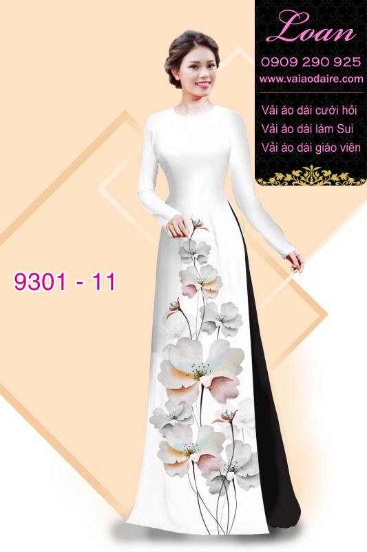 Vải áo dài hoa 3D