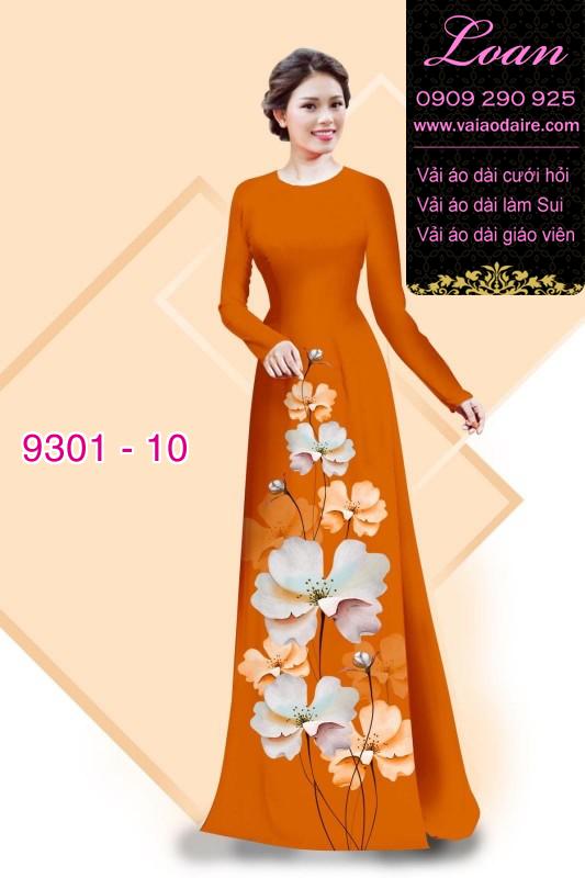 Vải áo dài hoa 3D