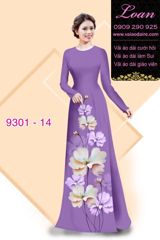 Vải áo dài hoa 3D