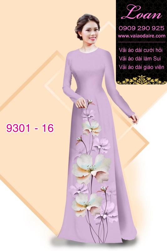 Vải áo dài hoa 3D