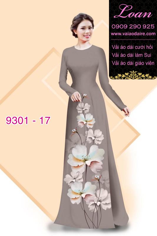 Vải áo dài hoa 3D