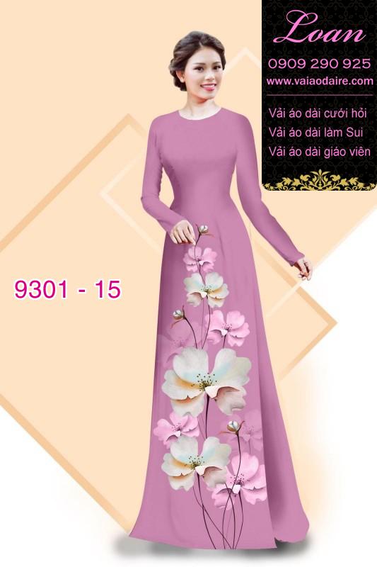 Vải áo dài hoa 3D
