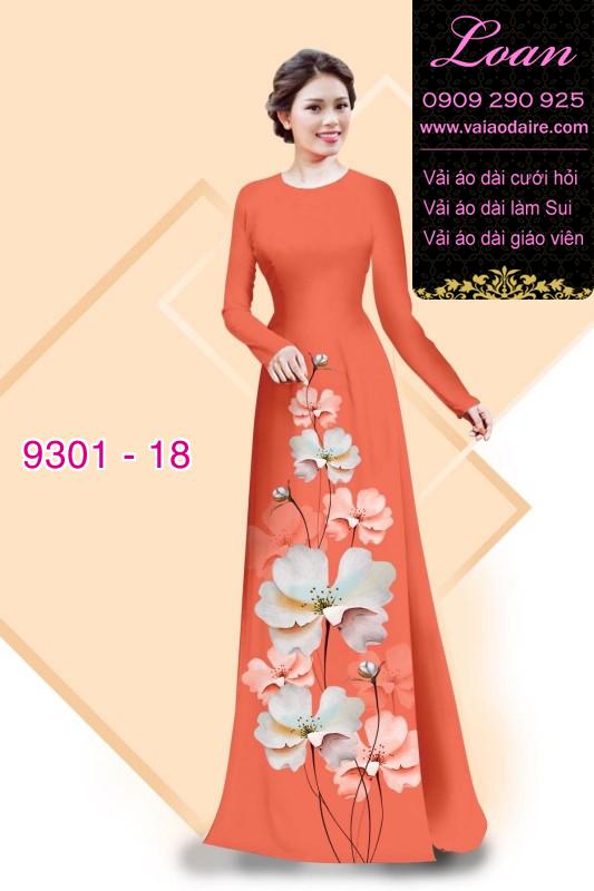 Vải áo dài hoa 3D