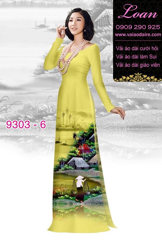 Vải áo dài phong cảnh