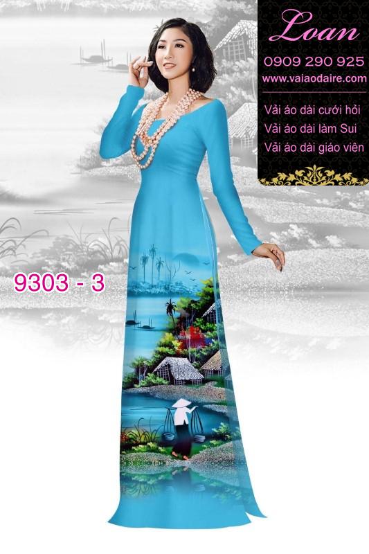 Vải áo dài phong cảnh