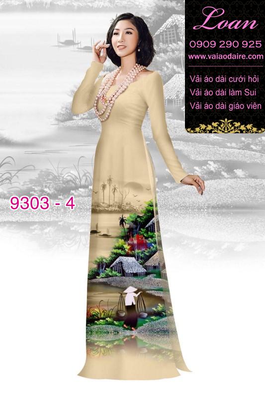Vải áo dài phong cảnh