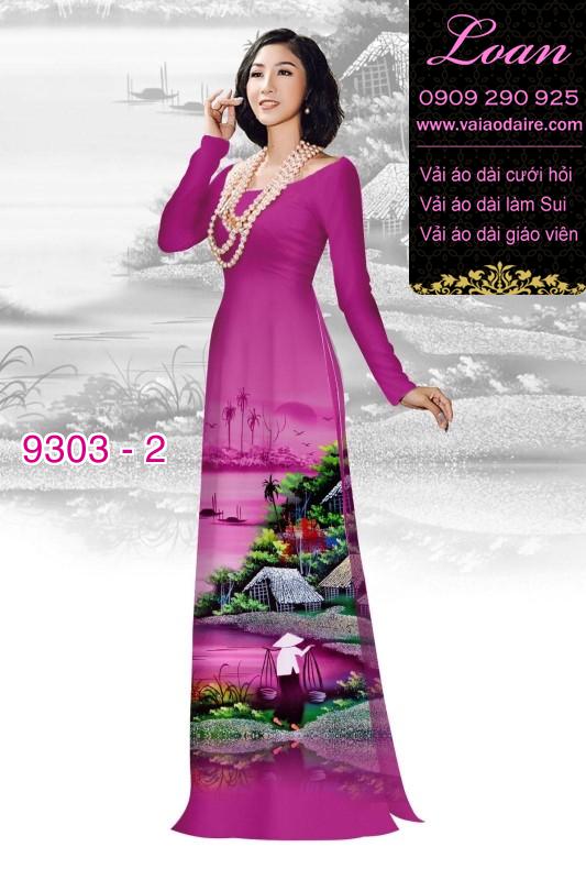 Vải áo dài phong cảnh