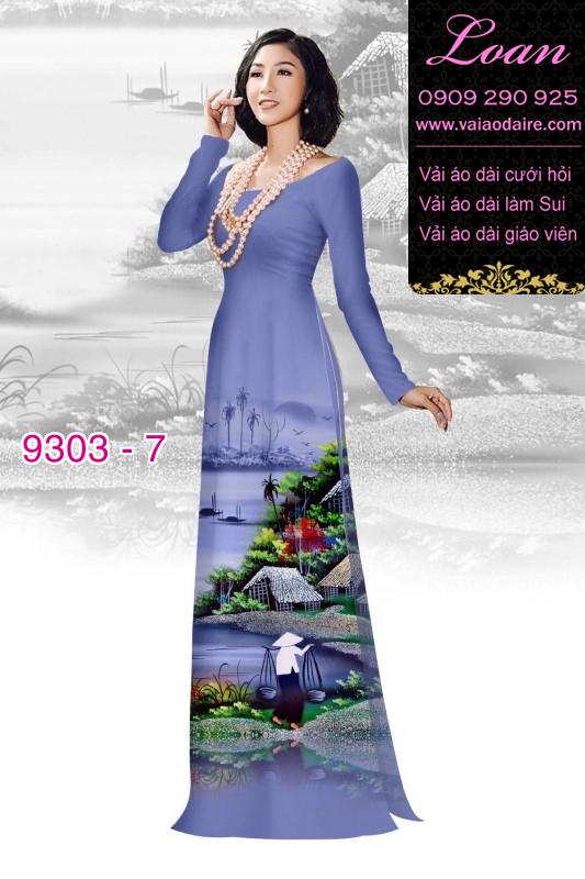 Vải áo dài phong cảnh