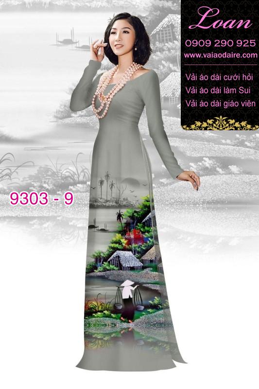 Vải áo dài phong cảnh