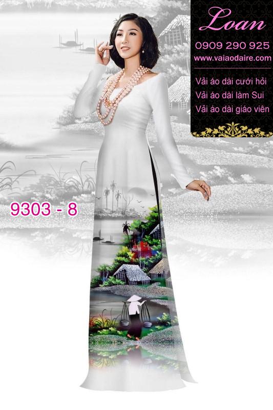 Vải áo dài phong cảnh