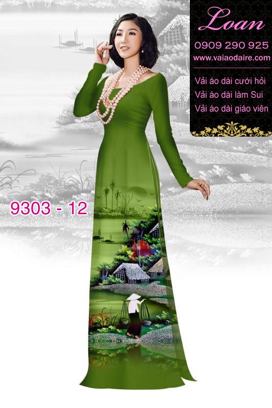 Vải áo dài phong cảnh