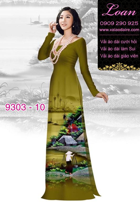 Vải áo dài phong cảnh