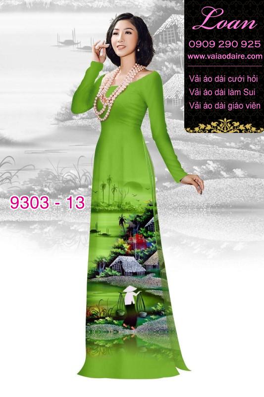 Vải áo dài phong cảnh