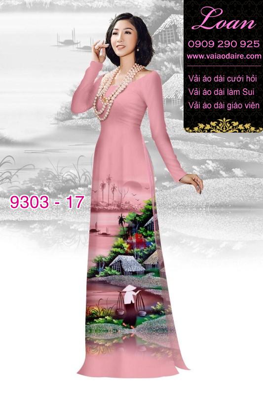 Vải áo dài phong cảnh