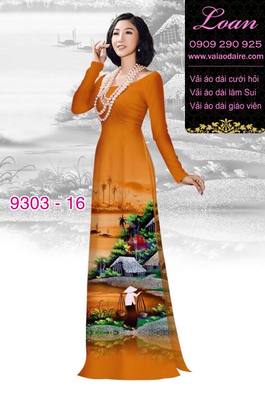 Vải áo dài phong cảnh
