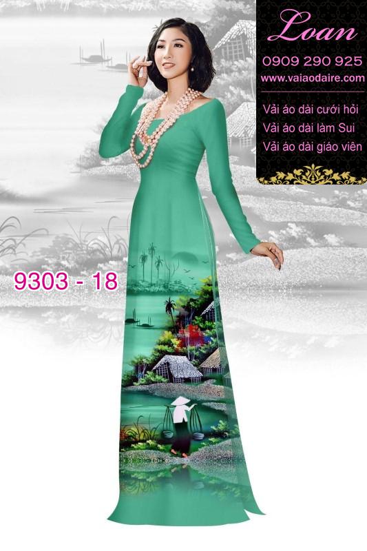Vải áo dài phong cảnh