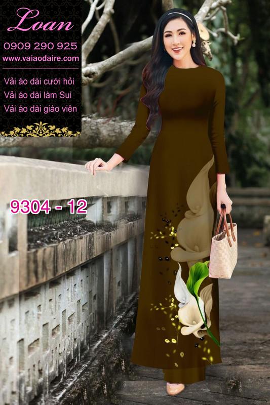 Vải áo dài hoa 3D Vải áo dài hoa 3D
