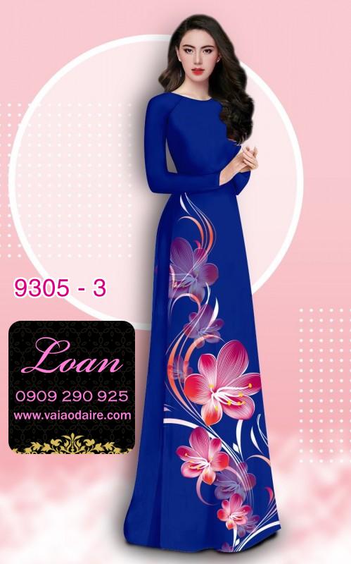 Vải áo dài hoa 3D