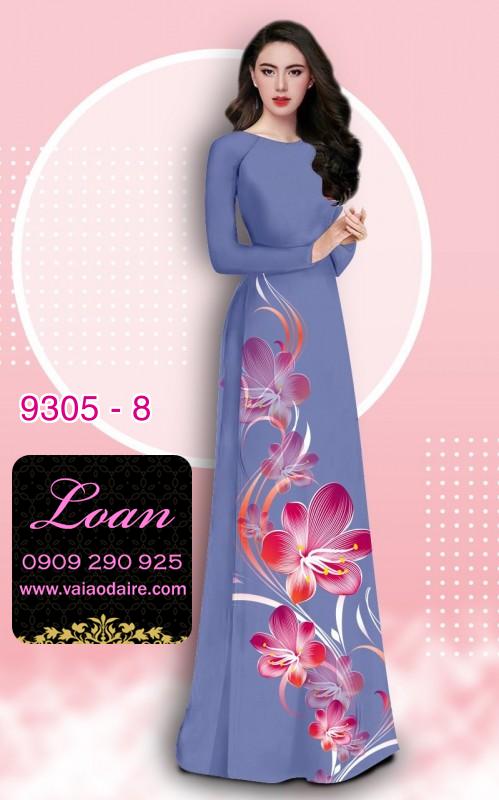Vải áo dài hoa 3D