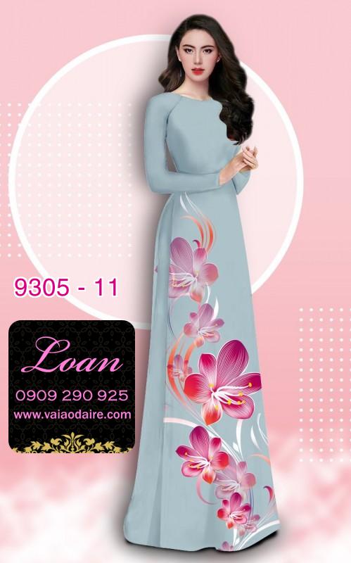 Vải áo dài hoa 3D