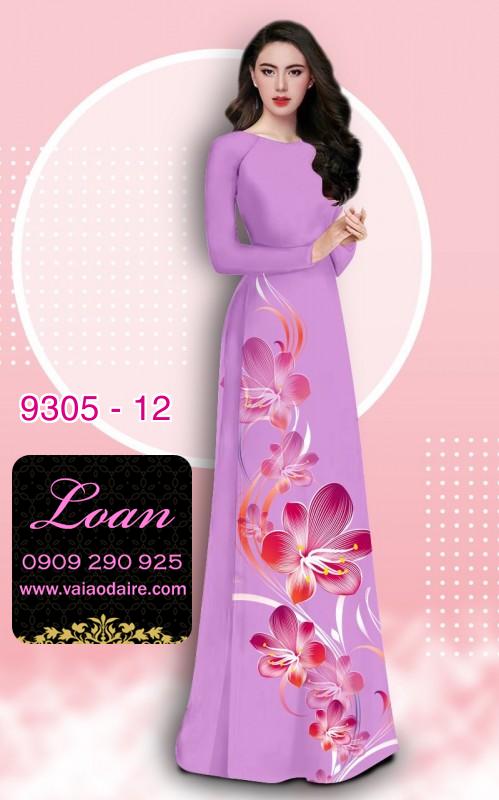 Vải áo dài hoa 3D