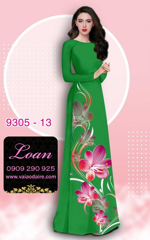 Vải áo dài hoa 3D