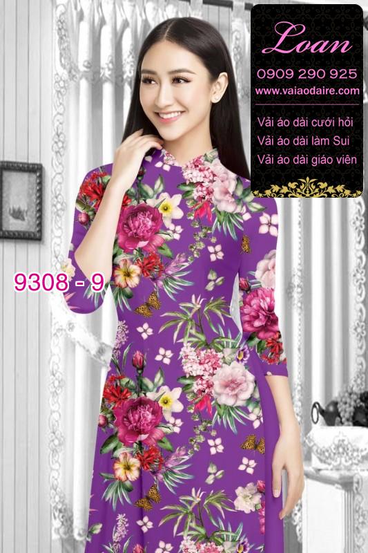 Vải áo dài hoa nhí