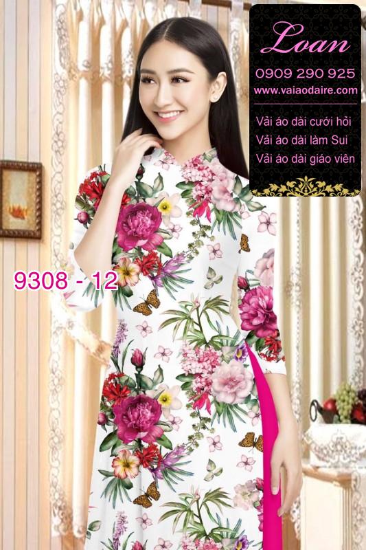 Vải áo dài hoa nhí