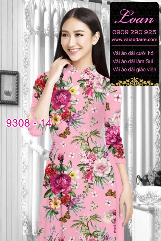 Vải áo dài hoa nhí