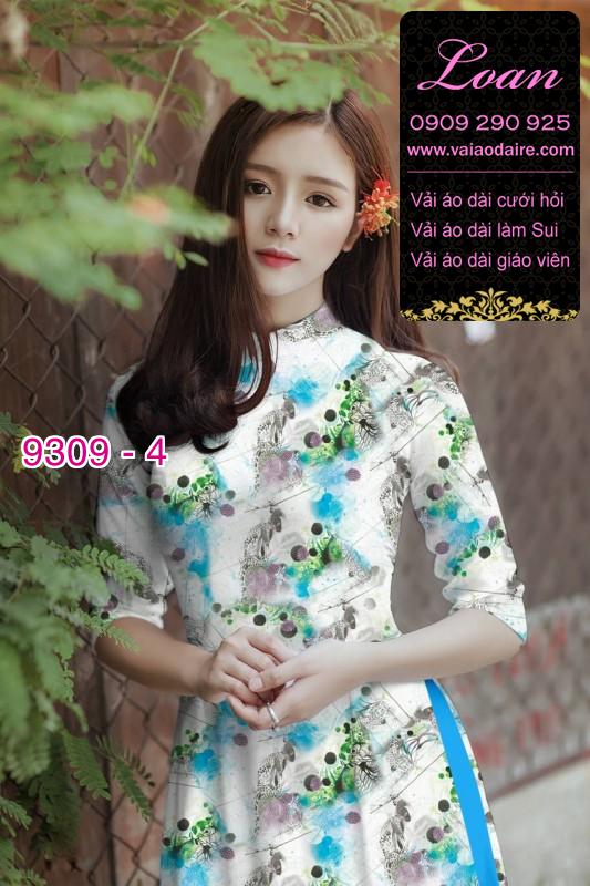 Vải áo dài hoa nhí