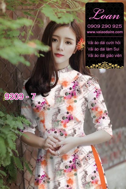 Vải áo dài hoa nhí