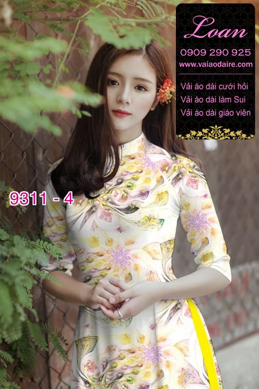 Vải áo dài hoa nhí