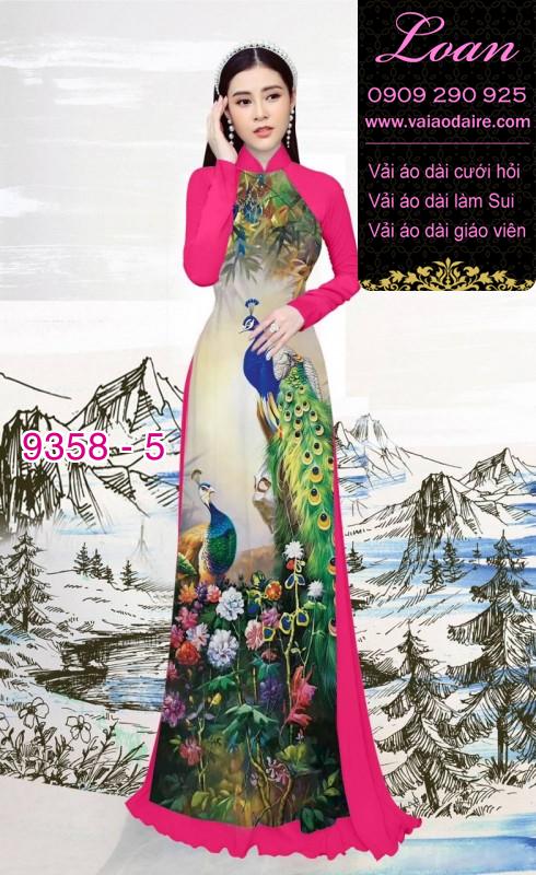 Vải áo dài chim Công