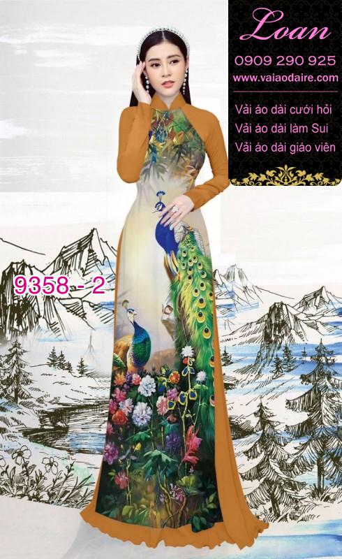 Vải áo dài chim Công