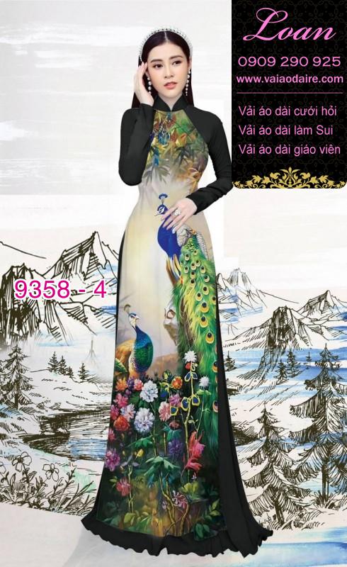 Vải áo dài chim Công