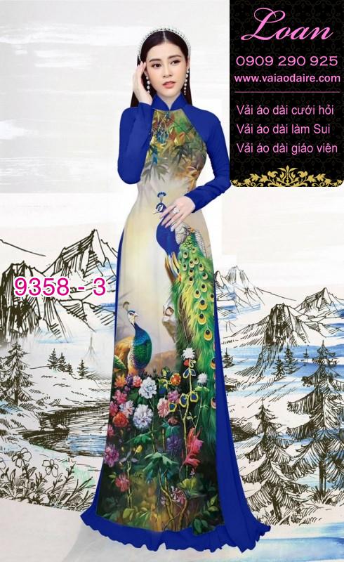 Vải áo dài chim Công