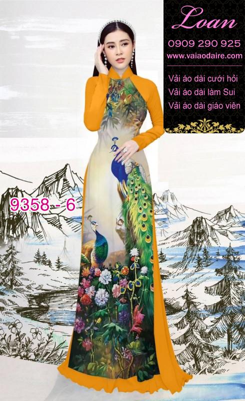 Vải áo dài chim Công