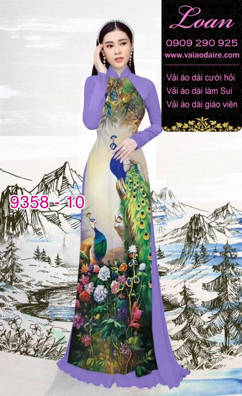 Vải áo dài chim Công