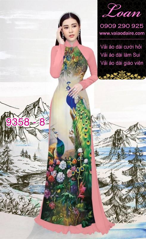 Vải áo dài chim Công