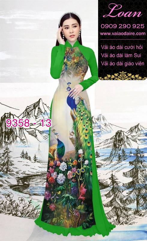 Vải áo dài chim Công