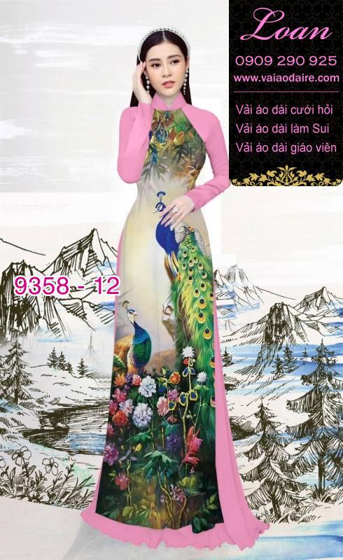 Vải áo dài chim Công