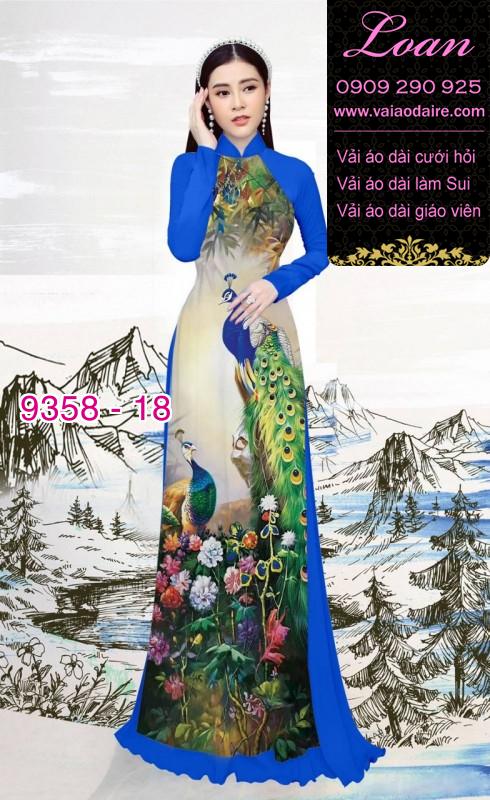 Vải áo dài chim Công