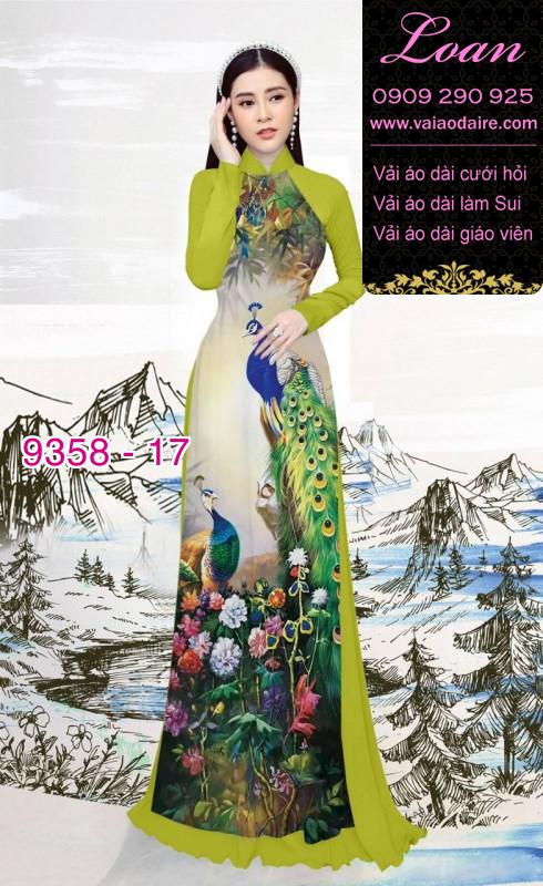 Vải áo dài chim Công