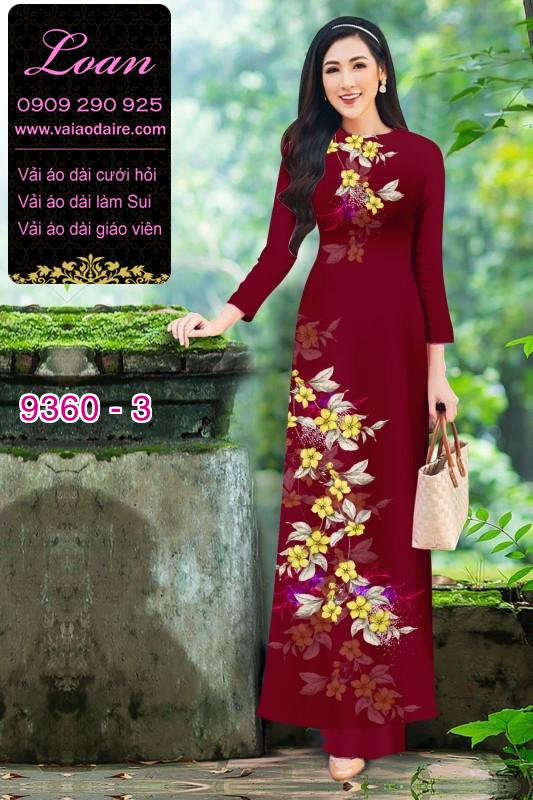 Vải áo dài hoa 3D